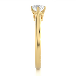 Load image into Gallery viewer, 0.53 CT Round Lab Grown Diamond Solitaire Engagement Ring | Six Prong Gold Band