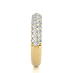 Load image into Gallery viewer, 0.93 CT Round Cut Lab Grown Diamond 3 Row Pave Band 49 Stone IGI Certified