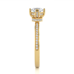 Load image into Gallery viewer, 0.78 CTW Round Lab-Grown Diamond Engagement Ring with Hidden Halo E-F / VVS-VS