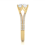 Load image into Gallery viewer, 1.34 CTW Round Lab-Grown Diamond Engagement Ring with Split Shank E-F / VVS-VS