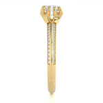 Load image into Gallery viewer, 0.73 CTW Lab-Grown Diamond Pavé Engagement Ring – Round Cut