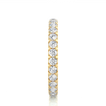 Load image into Gallery viewer, 1.04 CT Round Lab Grown Diamond Micro Pave Eternity Band | 30 Stone Gold Ring