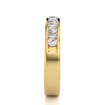 Load image into Gallery viewer, 0.52 CT Baguette & Round Cut Lab Grown Diamond Channel Set Band 13 Stone IGI Certified
