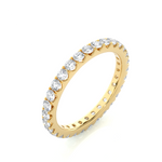 Load image into Gallery viewer, 1.04 CT Round Lab Grown Diamond Micro Pave Eternity Ring | 30 Stone Gold Band