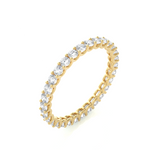 Load image into Gallery viewer, 1.04 CT Round Lab Grown Diamond Prong Set Eternity Band | 30 Stone Gold Ring
