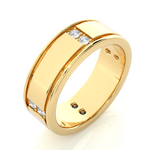 Load image into Gallery viewer, 0.28 CT Bold Men’s Lab Grown Diamond Ring | 8 Stone Gold Band