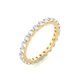 Load image into Gallery viewer, 1.09 CT Round Lab Grown Diamond Bar Set Eternity Band | 24 Stone Gold Ring