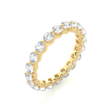 Load image into Gallery viewer, 2.03 CT Round Lab Grown Diamond Bar Set Eternity Band | 20 Stone Gold Ring
