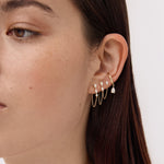 Load image into Gallery viewer, Pear & Marquise Lab-Grown Diamond Connector Chain Earrings 0.62 CTW β 6 Stones | Double Piercing Dangle | 10K, 14K, 18K Gold | IGI Certified
