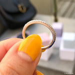 Load image into Gallery viewer, 0.20 CT Lab-Grown Round Diamond Half Eternity Ring | Dainty & IGI Certified