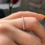 Load image into Gallery viewer, 0.20 CT Lab-Grown Round Diamond Half Eternity Ring | Dainty & IGI Certified