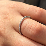 Load image into Gallery viewer, 0.20 CT Lab-Grown Round Diamond Half Eternity Ring | Dainty & IGI Certified