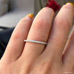 Load image into Gallery viewer, 0.20 CT Lab-Grown Round Diamond Half Eternity Ring | Dainty & IGI Certified