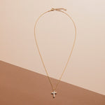 Load image into Gallery viewer, Lab-Grown Diamond Cross Pendant Necklace – 0.34 Ct Dainty Religious Jewelry