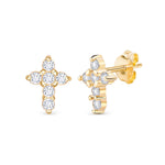 Load image into Gallery viewer, Lab-Grown Diamond Cross Stud Earrings β 0.36 Ct | Faith Jewelry for Women