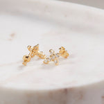 Load image into Gallery viewer, Lab-Grown Diamond Cross Stud Earrings β 0.36 Ct | Faith Jewelry for Women