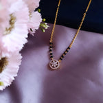 Load image into Gallery viewer, Floral Cluster Diamond Mangalsutra in Yellow Gold – 0.56 Ct