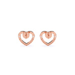 Load image into Gallery viewer, Round Lab Grown Diamond Heart Earrings 0.15 CTW – 22 Stones, 10K 14K 18K White Yellow Rose Gold, IGI Certified