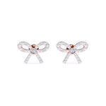 Load image into Gallery viewer, Round Lab Grown Diamond Knot Earrings 0.41 CTW – 58 Stones, 10K 14K 18K White Yellow Rose Gold, IGI Certified