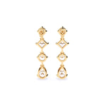 Load image into Gallery viewer, Round, Pear & Princess Lab-Grown Diamond Dangle Earrings 5.24 CTW – 8 Stones | 10K, 14K, 18K White, Yellow & Rose Gold | IGI Certified