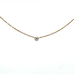 Load image into Gallery viewer, 0.50 CTW Heart Invisible-Set Drilled Diamond Necklace (1pc)