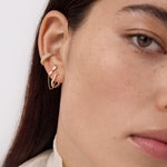 Load image into Gallery viewer, Marquise & Pear Lab-Grown Diamond Connector Chain Earrings 0.20 CTW β 4 Stones | Double Piercing Dangle | 10K, 14K, 18K Gold | IGI Certified