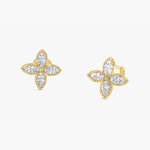 Load image into Gallery viewer, Milgrain Marquise Lab-Grown Diamond Earrings 0.49 CTW – 8 Stones | 10K, 14K, 18K Gold | IGI Certified