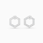 Load image into Gallery viewer, Round Lab Grown Diamond Circle Earrings 0.90 CTW – 36 Stones, 10K 14K 18K White Yellow Rose Gold, IGI Certified