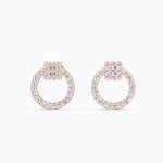 Load image into Gallery viewer, Round Lab Grown Diamond Round Circle Earrings 0.38 CTW – 54 Stones, 10K 14K 18K White Yellow Rose Gold, IGI Certified