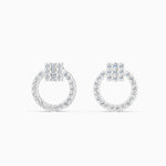 Load image into Gallery viewer, Round Lab Grown Diamond Round Circle Earrings 0.38 CTW – 54 Stones, 10K 14K 18K White Yellow Rose Gold, IGI Certified