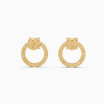 Load image into Gallery viewer, Round Lab Grown Diamond Round Circle Earrings 0.38 CTW – 54 Stones, 10K 14K 18K White Yellow Rose Gold, IGI Certified