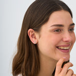 Load image into Gallery viewer, Bubble-Style Bezel-Set Lab-Grown Diamond Earrings 0.62 CTW – 8 Round Stones | 10K, 14K, 18K Gold | IGI Certified