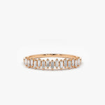 Load image into Gallery viewer, 0.24 Carat Stackable Vertical Baguette Diamond Ring
