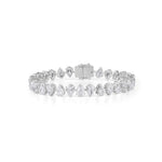 Load image into Gallery viewer, 11.30 CTW Pear Lab-Grown Diamond Tennis Bracelet in 14K White Gold – IGI Certified
