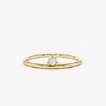 Load image into Gallery viewer, 0.05 Carat Round Cut Three Prong Solitaire Lab-Grown Diamond Ring