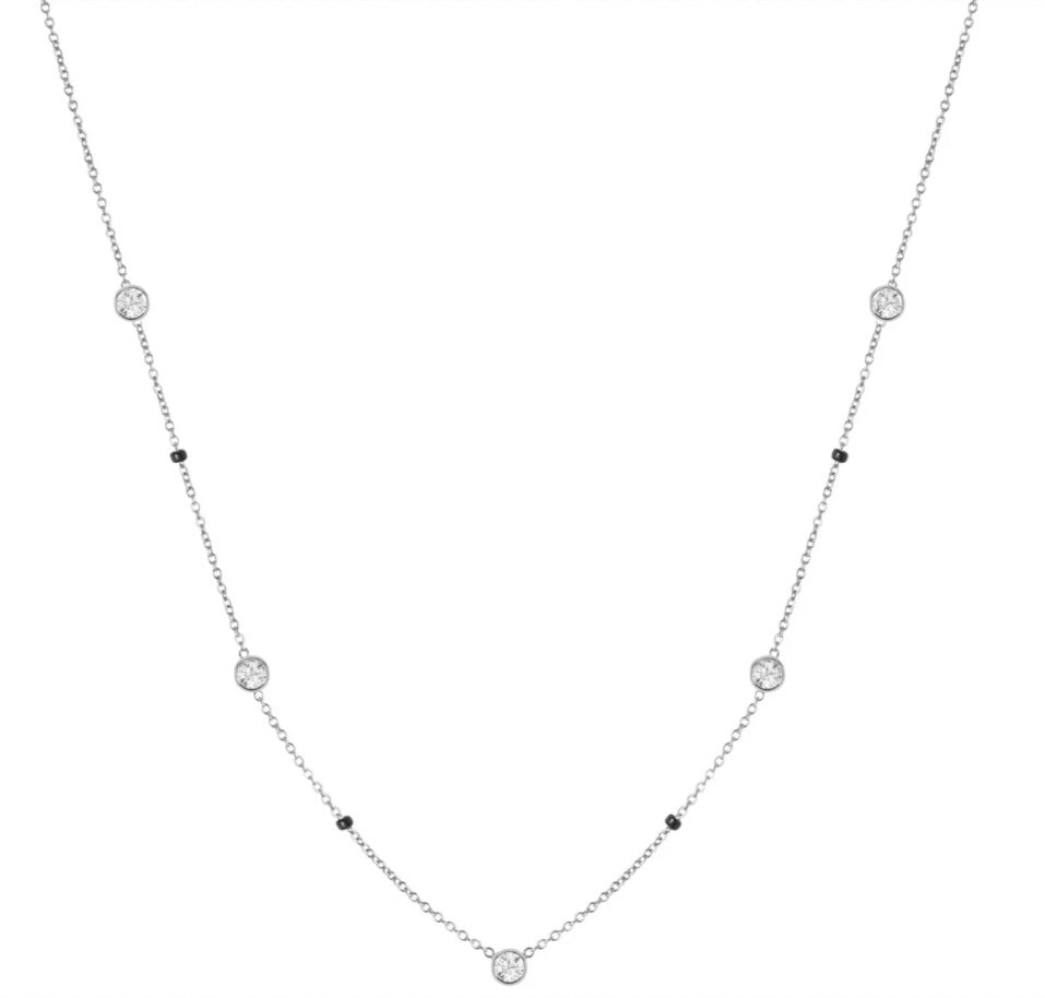 Bezel Set Round Lab Diamond Mangalsutra – 10K/14K/18K Yellow, White, or Rose Gold – IGI Certified