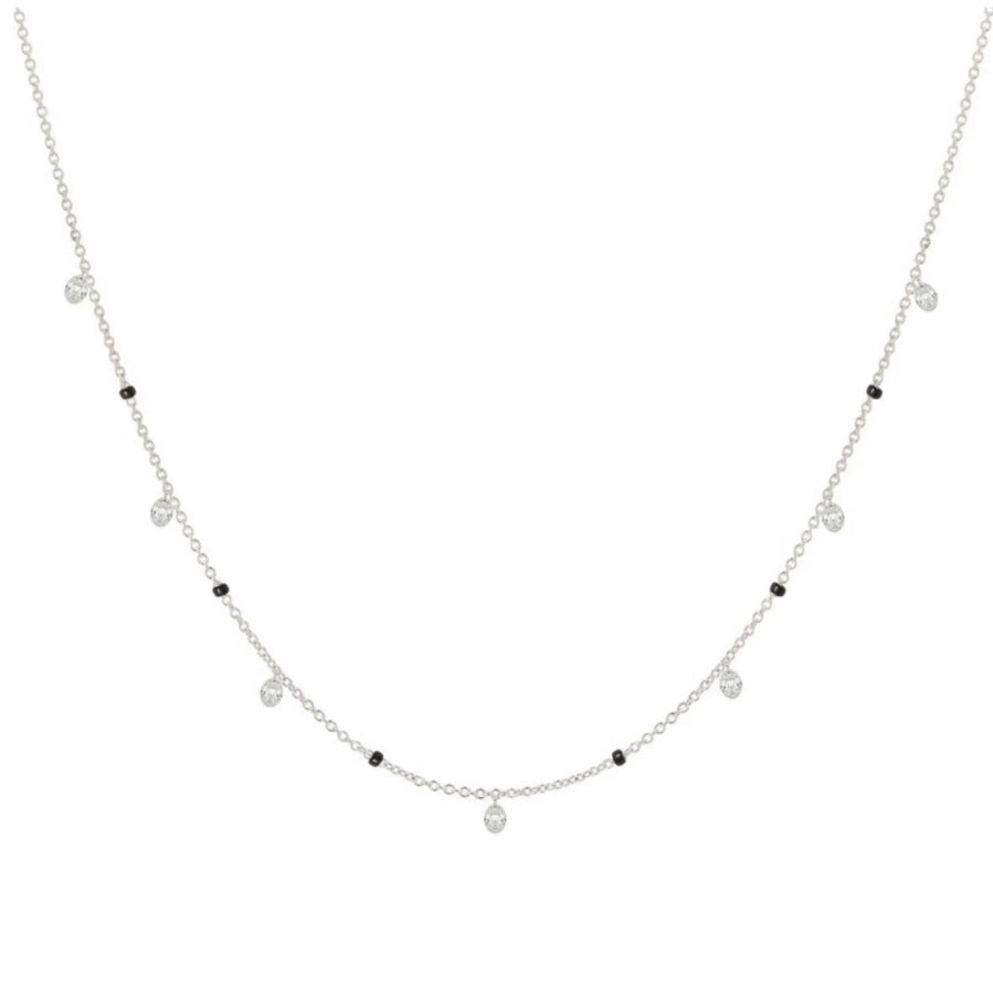 Bezel Set Oval Lab Grown Diamond Mangalsutra – 10K/14K/18K Gold – IGI Certified