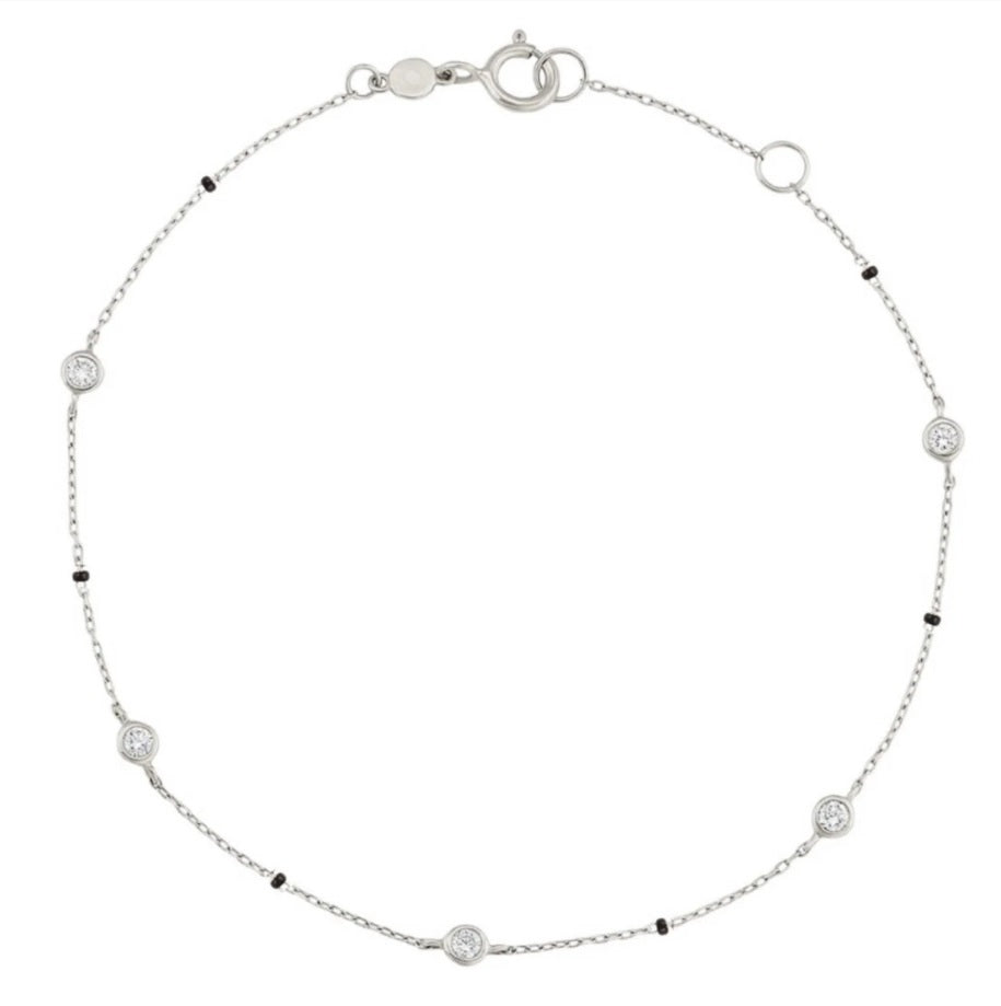 Round Lab Grown Diamond Mangalsutra Bracelet – IGI Certified – 10K/14K/18K Yellow, White, Rose Gold