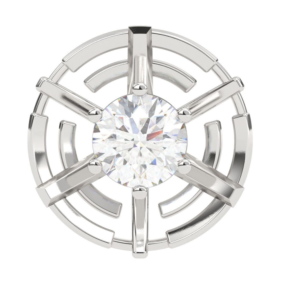 Cross-Style Round Lab Grown Diamond Earrings 0.94 CTW in 10K 14K 18K White Yellow Rose Gold