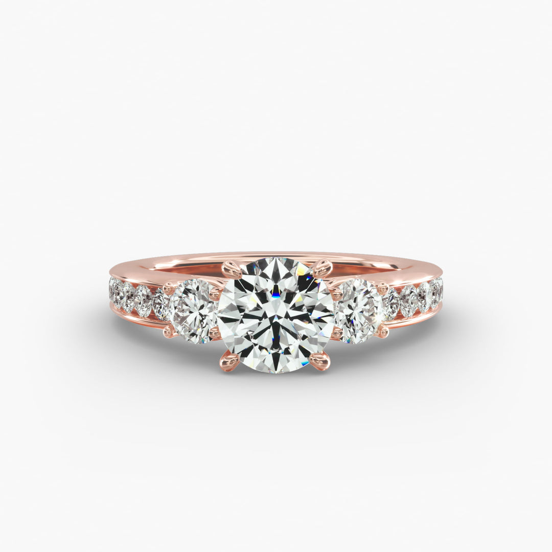10k Gold Classic Round Cut Solitaire Diamond Engagement Ring