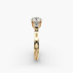 Load image into Gallery viewer, 10K Gold Three Stone Round With Pear Shaped Diamond Engagement Ring
