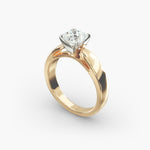 Load image into Gallery viewer, Cushion Lab-Grown Diamond Ring – Bold Band Design | IGI Certified | 10K/14K/18K Gold
