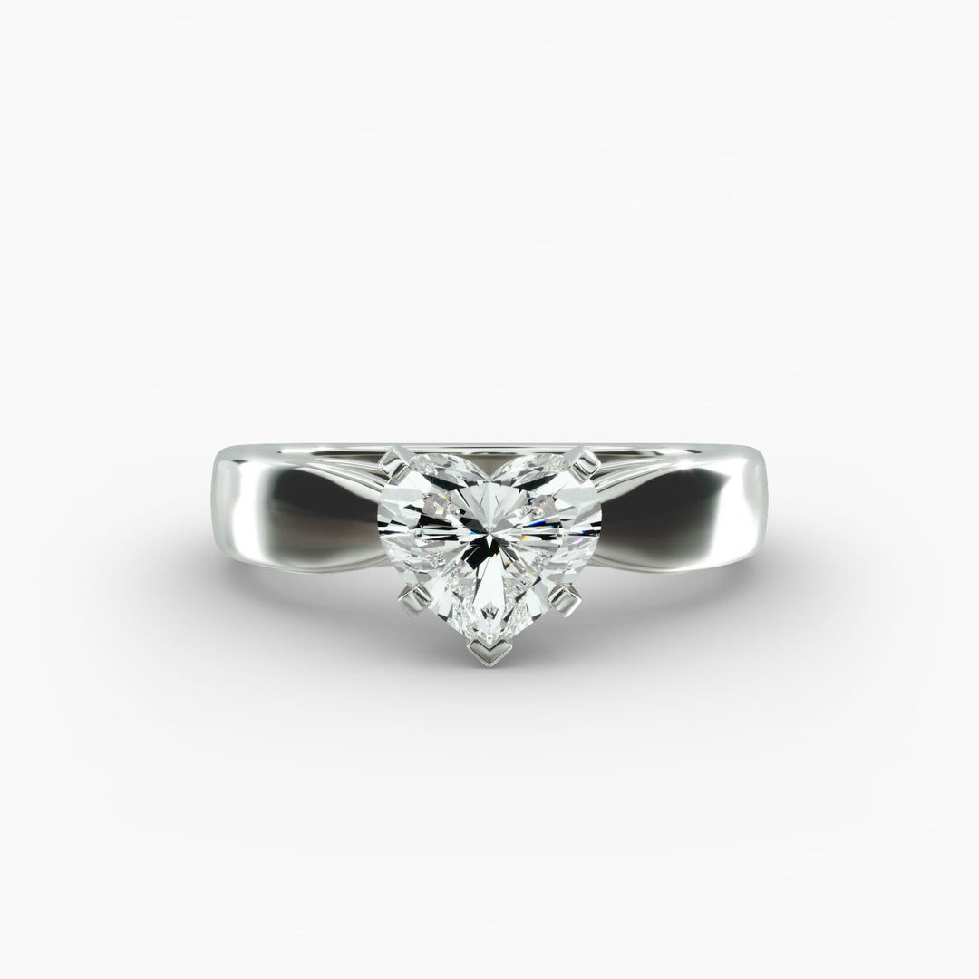 Heart Cut Lab-Grown Diamond Ring | 0.50–5.00 Carat | IGI Certified | Yellow, White & Rose Gold
