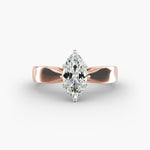 Load image into Gallery viewer, Marquise Cut Lab-Grown Diamond Ring | 0.50–5.00 Carat | IGI Certified | Yellow, White &amp; Rose Gold
