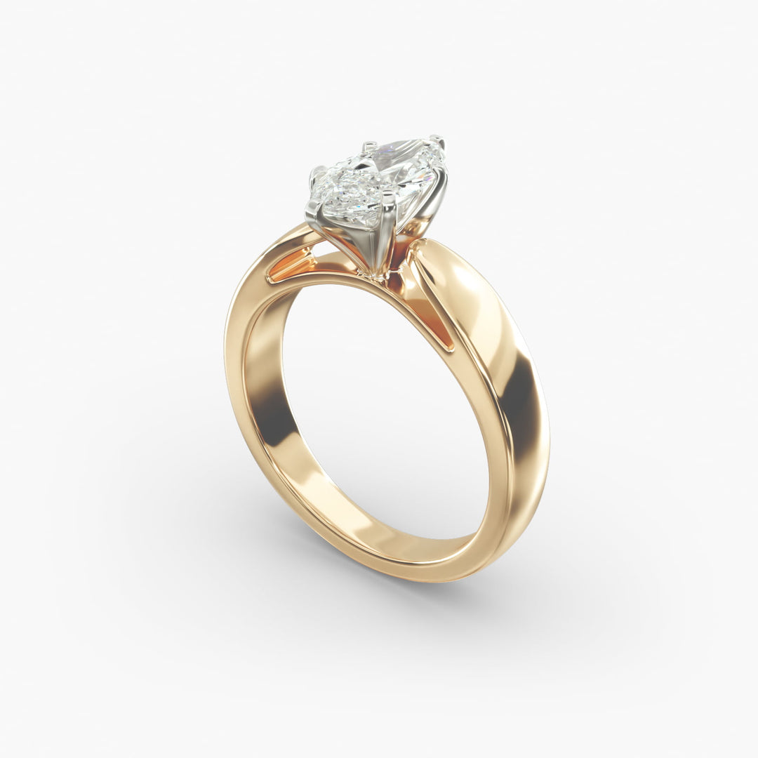 Marquise Cut Lab-Grown Diamond Ring | 0.50–5.00 Carat | IGI Certified | Yellow, White & Rose Gold