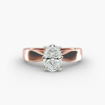 Load image into Gallery viewer, Oval Cut Lab-Grown Diamond Ring | 0.50–5.00 Carat | IGI Certified | Yellow, White &amp; Rose Gold
