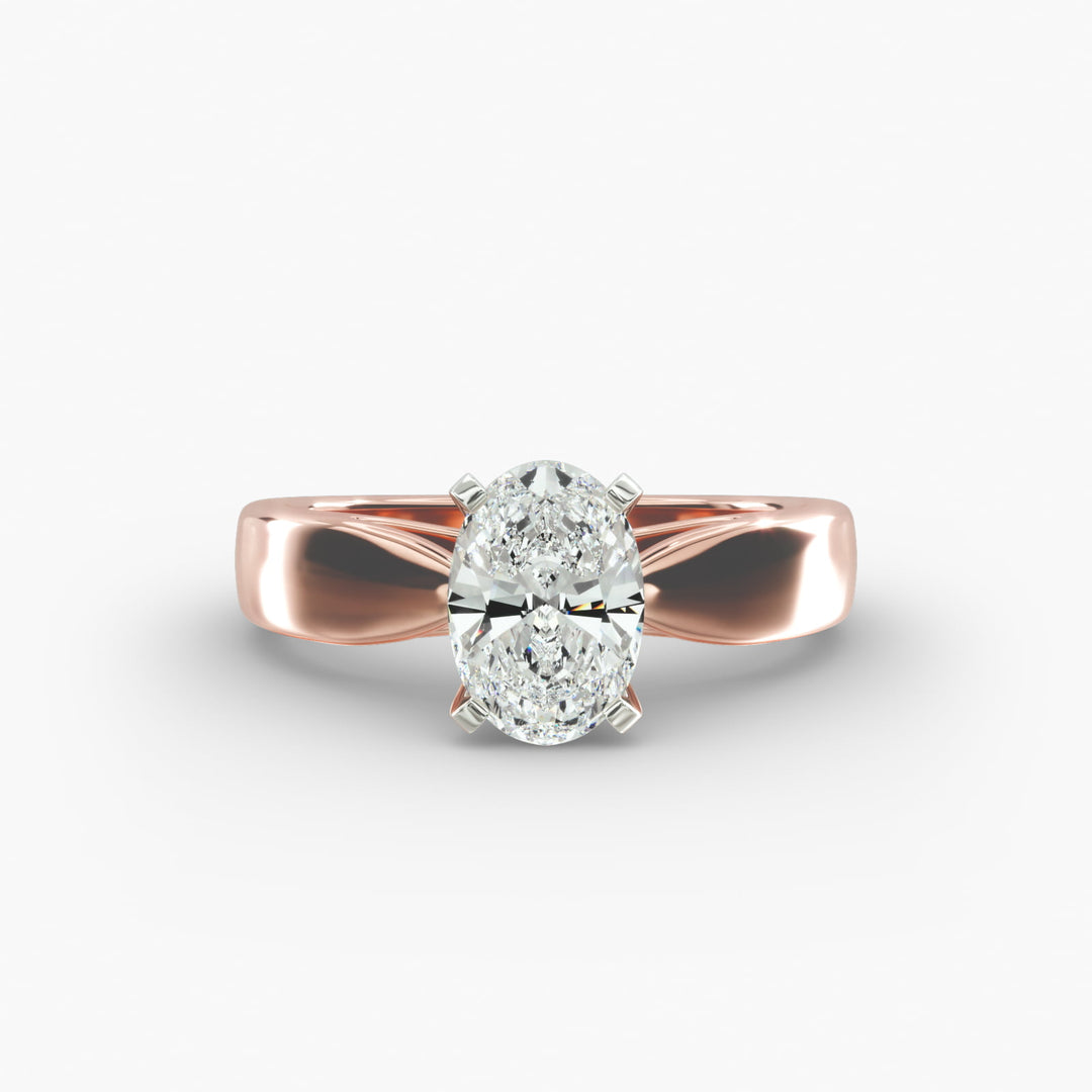 Oval Cut Lab-Grown Diamond Ring | 0.50–5.00 Carat | IGI Certified | Yellow, White & Rose Gold