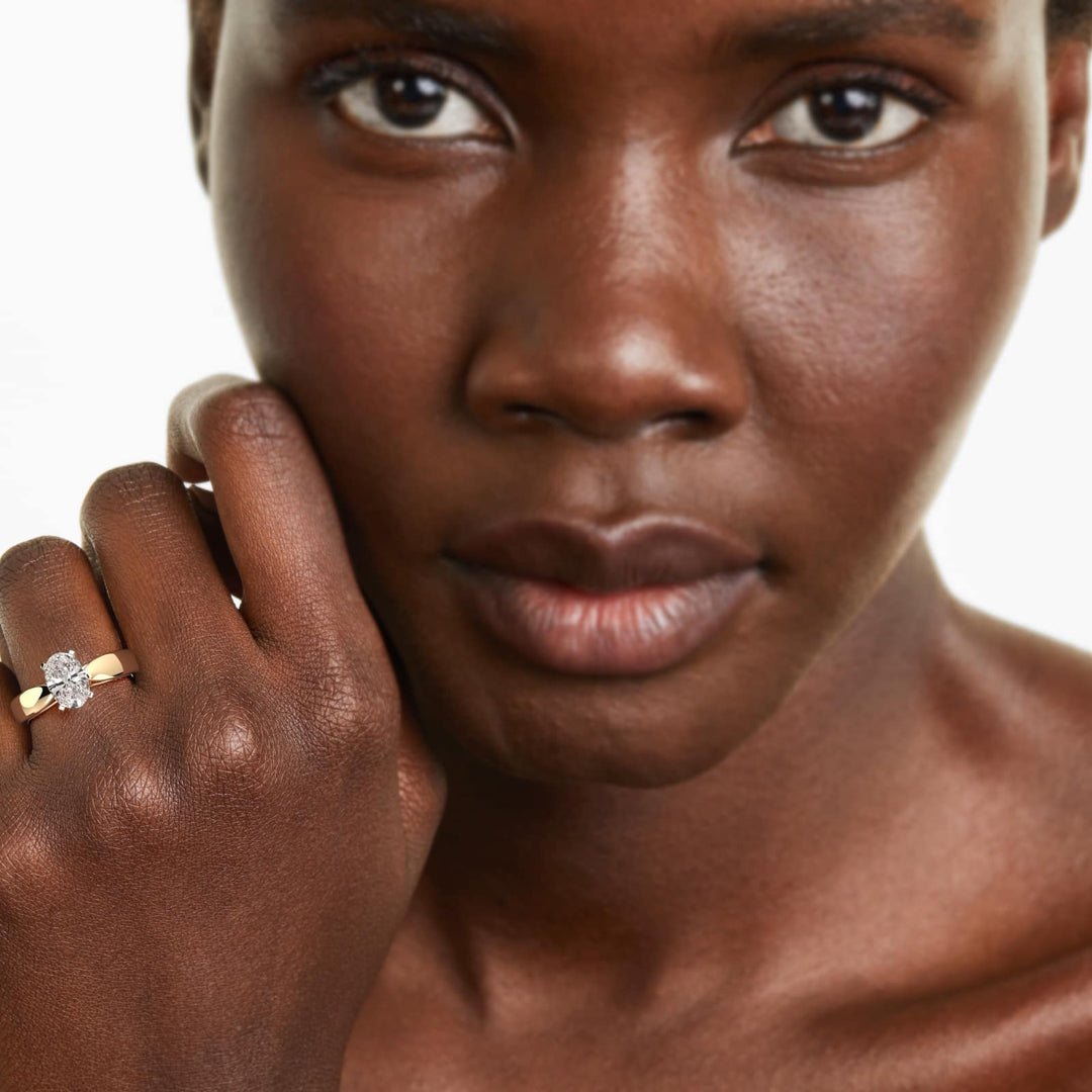 Oval Cut Lab-Grown Diamond Ring | 0.50–5.00 Carat | IGI Certified | Yellow, White & Rose Gold