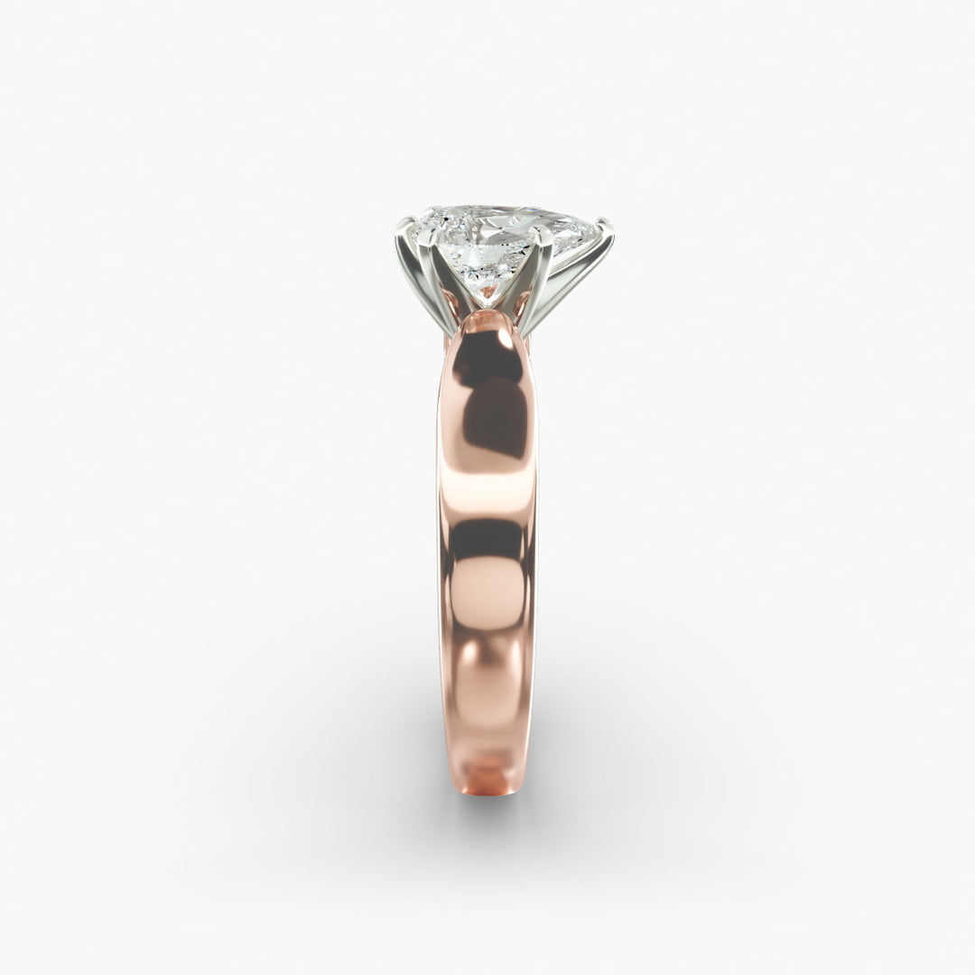 Pear Shaped Lab-Grown Diamond Engagement Ring | 0.50–5.00 Carat | IGI Certified | Yellow, White & Rose Gold