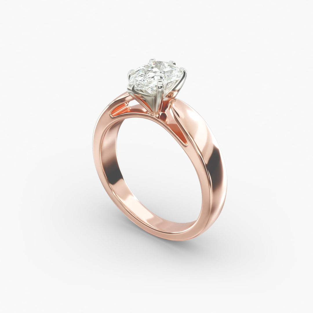 Pear Shaped Lab-Grown Diamond Engagement Ring | 0.50–5.00 Carat | IGI Certified | Yellow, White & Rose Gold